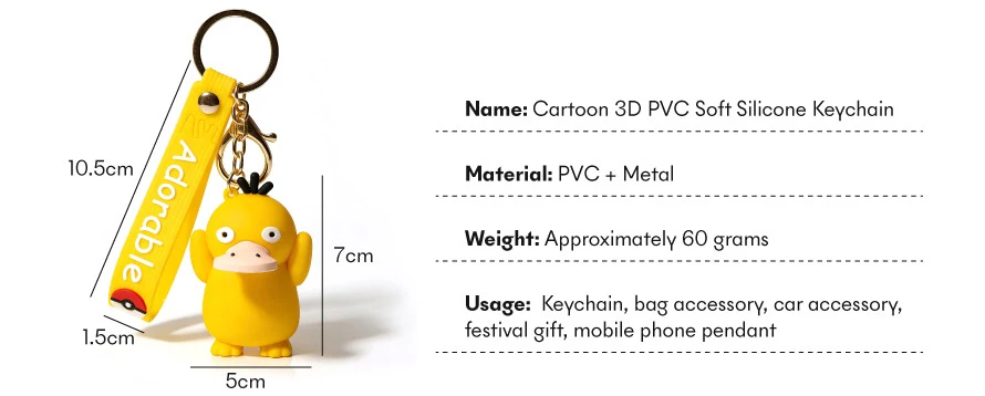 3D soft PVC keychain size02