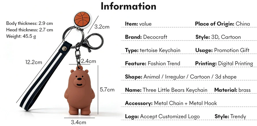 cartoon bear keychain 2